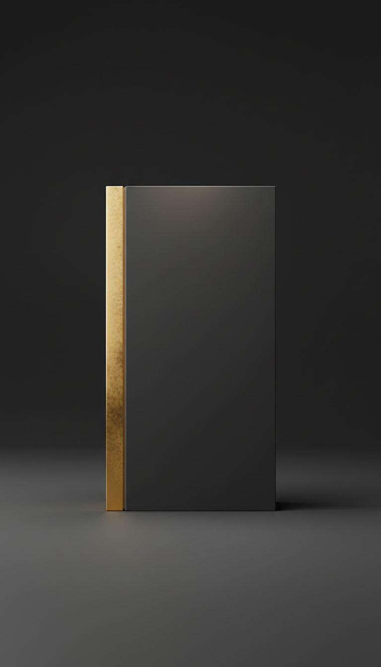 Graphite monolith with exposed gold edge